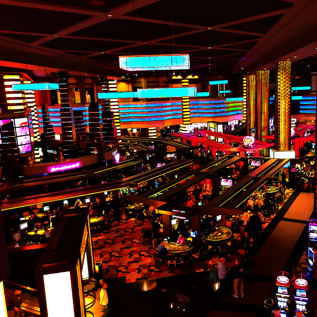 The main floor of a casino
